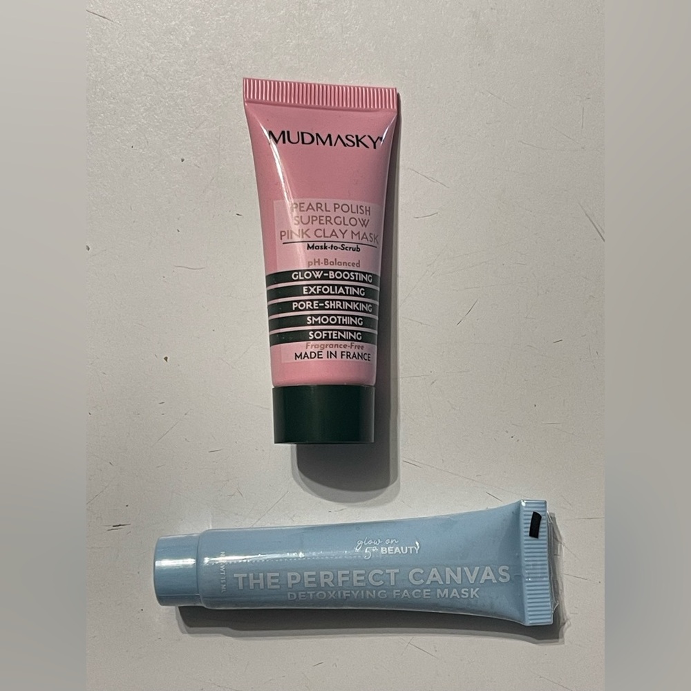 NEW 2 Piece Sample Size Face Mask Bundle Mudmasky Glow On 5th Beauty